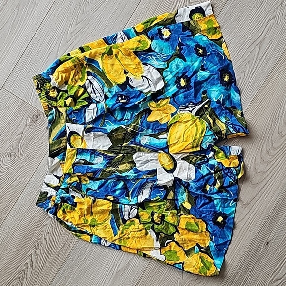 Cleo Hawaiian Tropical Mom Shorts, Med - Picture 1 of 9